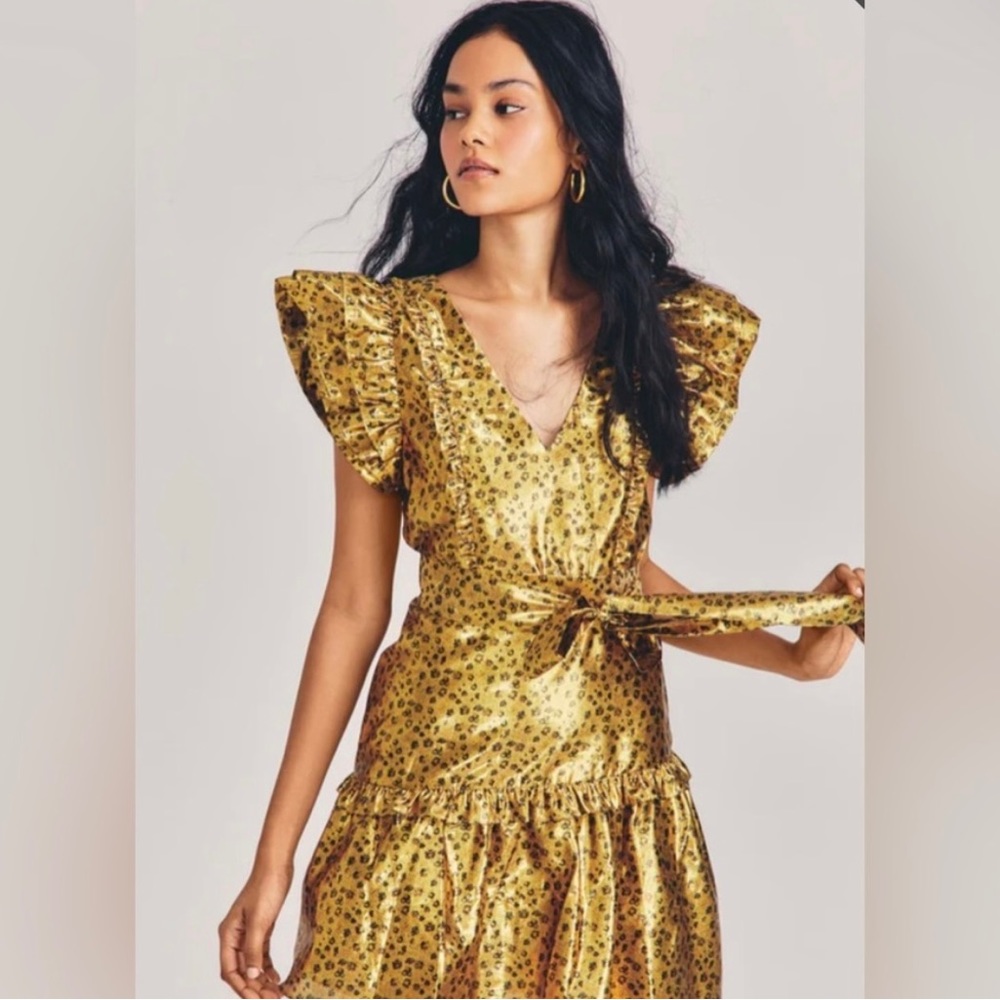 Love shack fancy gold safari dress- brand new with tags never worn.